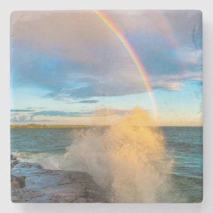 Dessous-de-verre En Pierre États-Unis, New York, lac Ontario, Clark's Point