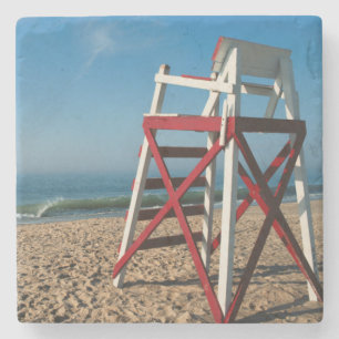 Dessous-de-verre En Pierre États-Unis, Rhode Island, Charleston Beach, bord d