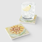 Dessous-de-verre En Pierre Été tournesol (Côté)