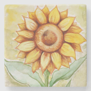 Dessous-de-verre En Pierre Été tournesol