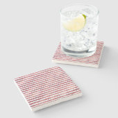 Dessous-de-verre En Pierre Étoiles Grandes Bleu Rouge Blanc (Côté)