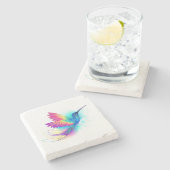 Dessous-de-verre En Pierre Exotic Rainbow Hummingbird (Côté)