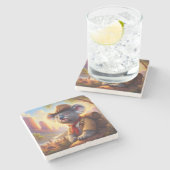 Dessous-de-verre En Pierre Explorateur Koala (Côté)