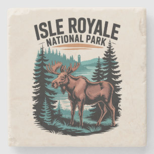 Dessous-de-verre En Pierre Explorez le parc national de l'Isle Royale Lac Sup