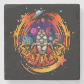 Dessous-de-verre En Pierre Exploser le vaisseau spatial (Devant)