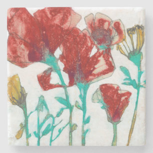 Dessous-de-verre En Pierre Expression de fleurs II