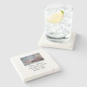 Dessous-de-verre En Pierre Faire-part de naissance ajoutez photo date heure l (Côté)