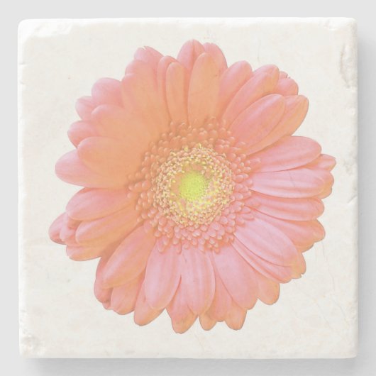 Dessous-de-verre En Pierre Faisée de gerbera orange (Devant)