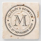 Dessous-de-verre En Pierre Faites à votre propre toile de jute le rétro (Devant)