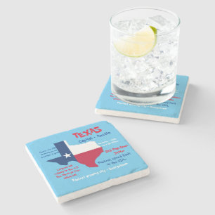 Dessous-de-verre En Pierre Faits étonnants sur le Texas Marble Stone Coaster