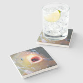 Dessous-de-verre En Pierre Falln chantant Ghost Koi (Côté)