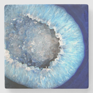 Dessous-de-verre En Pierre Falln Geode en cristal bleu