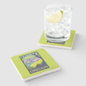 Dessous-de-verre En Pierre Famille des castors (Côté)