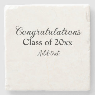 Dessous-de-verre En Pierre Félicitations de graduation simples clas d'ajout m