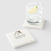 Dessous-de-verre En Pierre Félicitations nouveau propriétaire immobilier inau (Côté)