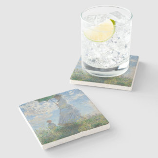 Dessous-de-verre En Pierre Femme à l'ombrelle de Claude Monet