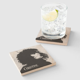 Dessous-de-verre En Pierre Femme Déesse Gothique Portrait Iconique Art de Mod