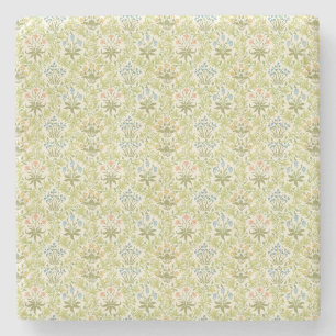Dessous-de-verre En Pierre Femme girly à motif floral vert