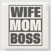 Dessous-de-verre En Pierre Femme - Maman - Patron (Devant)