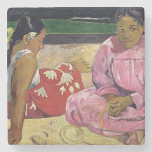 Dessous-de-verre En Pierre Femmes de Paul Gauguin du Tahiti, sur la plage,