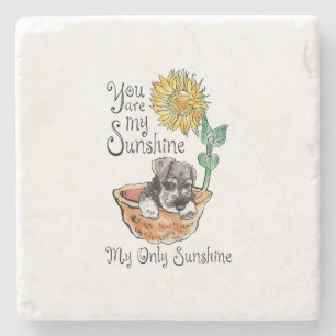 Dessous-de-verre En Pierre Femmes Vous Êtes Mon Schnauzer Sunshine, Tourneso