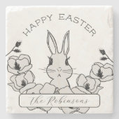 Dessous-de-verre En Pierre Ferme Bunny Magnolia de Pâques (Devant)