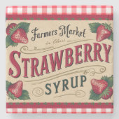 Dessous-de-verre En Pierre Ferme de fraises (Devant)