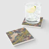 Dessous-de-verre En Pierre Fermeture Abstraite d'Ocean Jasper (Côté)