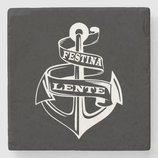 Dessous-de-verre En Pierre Festina lente (Devant)