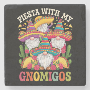 Dessous-de-verre En Pierre Fête avec mes Gnomigos Gnome Cinco De Mayo