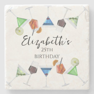 Dessous-de-verre En Pierre Fête de cocktails Watercolor