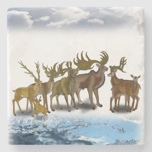 Dessous-de-verre En Pierre Fête des pères Dessous de verre en pierre (Devant)