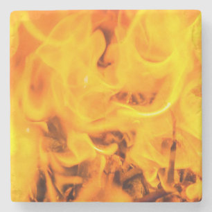 Dessous-de-verre En Pierre Feu et flammes