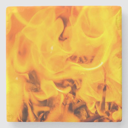 Dessous-de-verre En Pierre Feu et flammes (Devant)