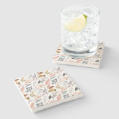 Dessous-de-verre En Pierre feuille d'arbre (Côté)