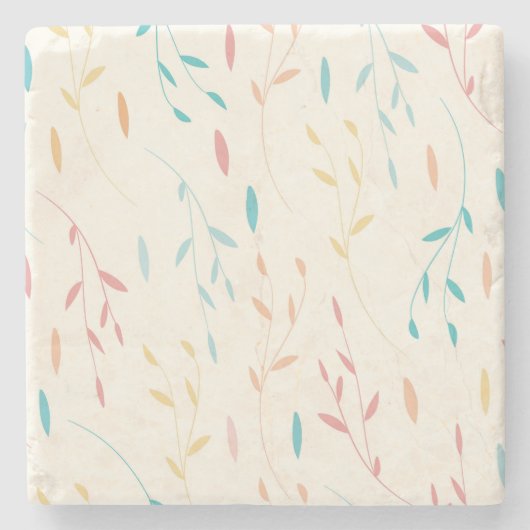 Dessous-de-verre En Pierre feuille d'arbre (Devant)