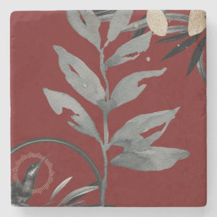 Dessous-de-verre En Pierre Feuilles artistiques aquarelles en Bourgogne et Gr