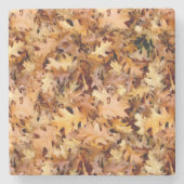 DESSOUS-DE-VERRE EN PIERRE FEUILLES D'AUTOMNE (Devant)