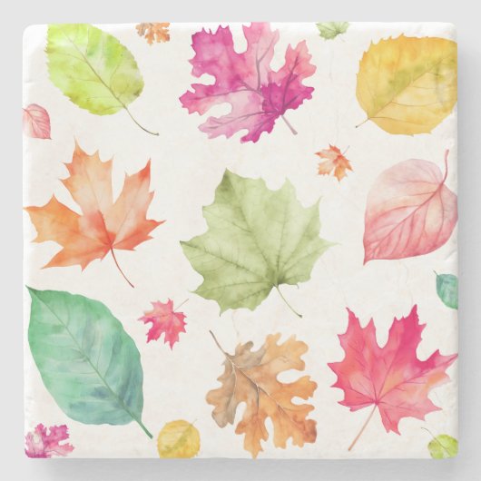 Dessous-de-verre En Pierre Feuilles d'automne (Devant)