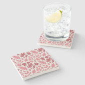 Dessous-de-verre En Pierre Feuilles d'automne et Motif d'Acorns (Côté)