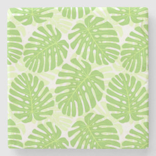 Dessous-de-verre En Pierre Feuilles De Plante Tropical - Monstera Motif