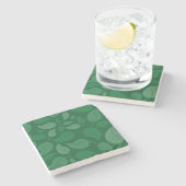 Dessous-de-verre En Pierre Feuilles verts (Côté)