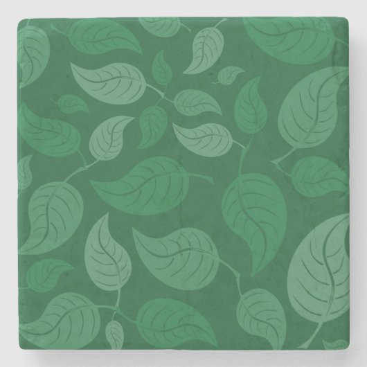 Dessous-de-verre En Pierre Feuilles verts (Devant)