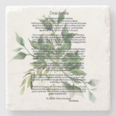 Dessous-de-verre En Pierre Feuilles verts de Desiderata (Devant)