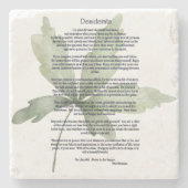 Dessous-de-verre En Pierre Feuilles verts de Desiderata (Devant)