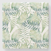 Dessous-de-verre En Pierre Feuilles verts tropicaux (Devant)