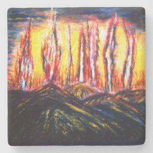 Dessous-de-verre En Pierre Feux de fourrage