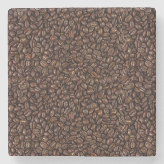 Dessous-de-verre En Pierre Fèves de café (Devant)