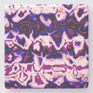 Dessous-de-verre En Pierre Fidèle Bohème Rétro Marbré Rayures Fierté Genderfl