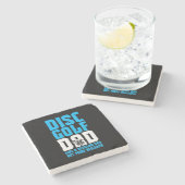 Dessous-de-verre En Pierre Fier Disk Golf Papa (Côté)
